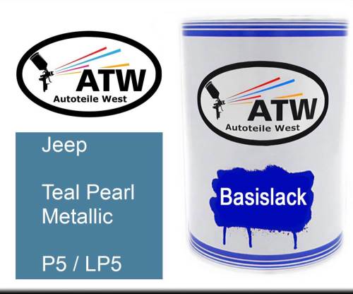 Jeep, Teal Pearl Metallic, P5 / LP5: 500ml Lackdose, von ATW Autoteile West.